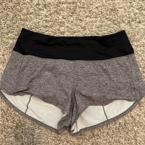 Women's Black and Gray lululemon shorts